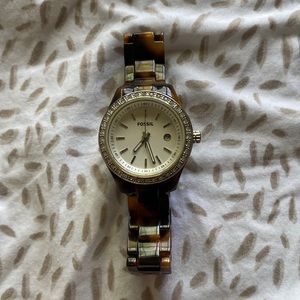 Fossil tortoise shell watch